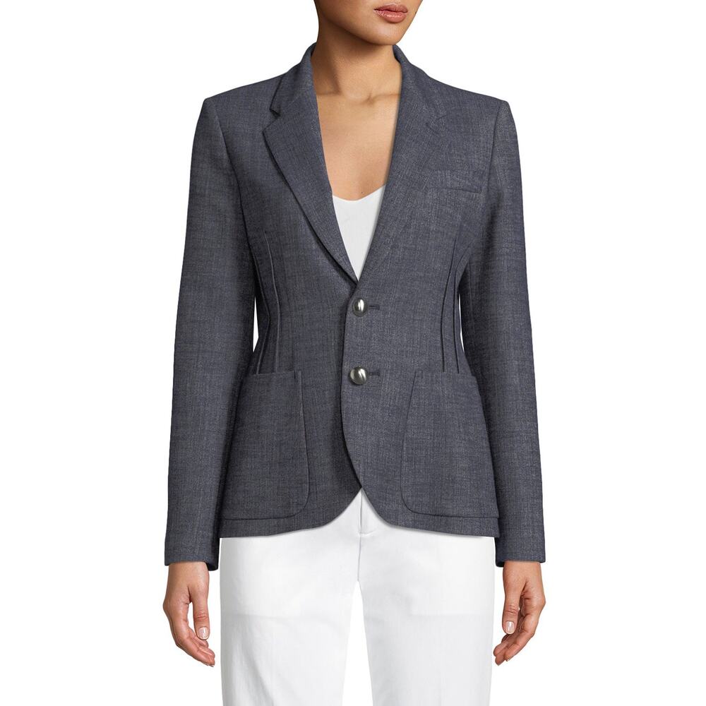 Giorgio Armani Grey Two-Button Classic Jacket w/ Dart Seams Size